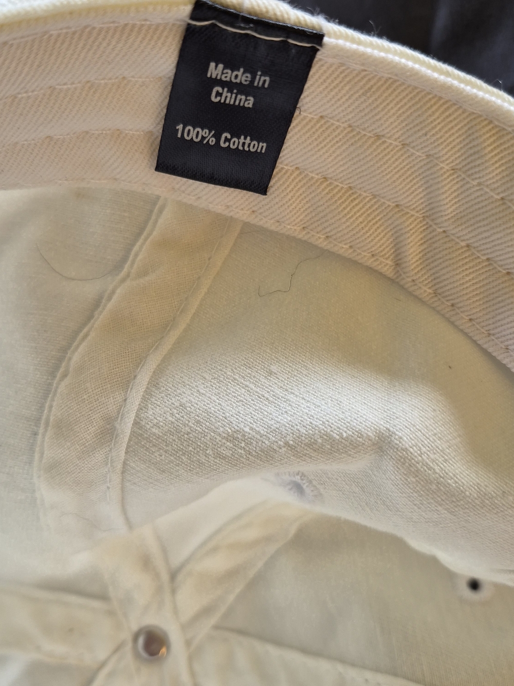 Cadillac Rhinestone Script Baseball Cap - Cream - Picture 5 of 7